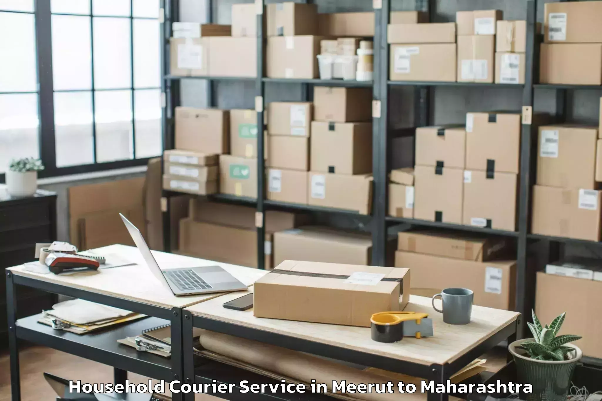 Easy Meerut to Wagle Estate Household Courier Booking